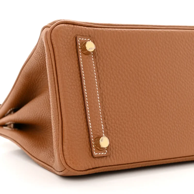 HERMES BIRKIN 25 BROWN TOGO LEATHER GOLD HARDWARE - Image 4
