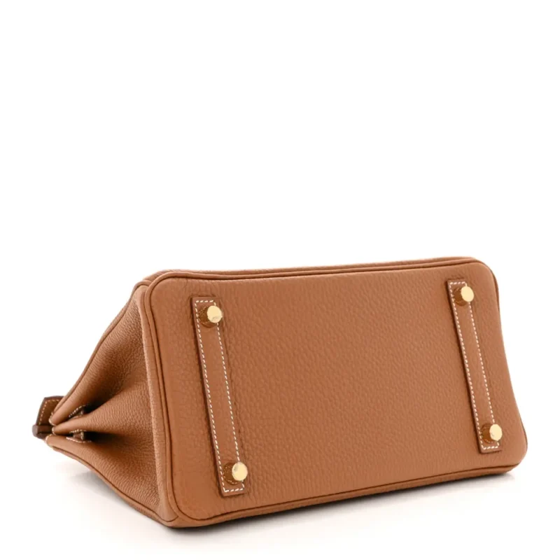 HERMES BIRKIN 25 BROWN TOGO LEATHER GOLD HARDWARE - Image 6