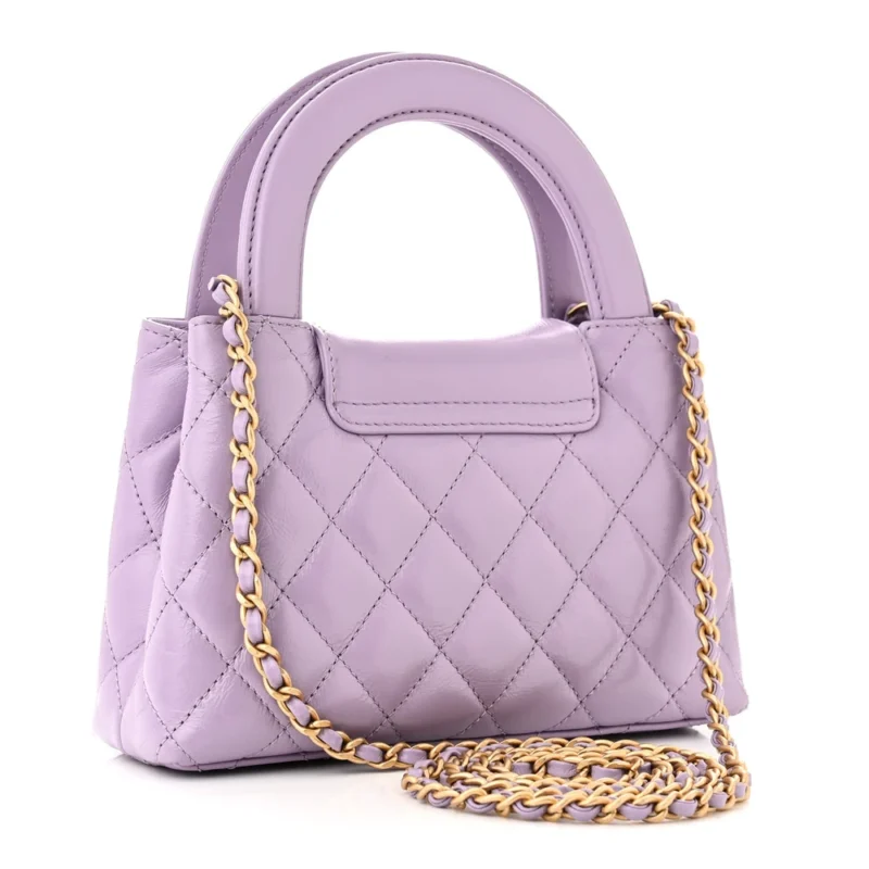 GRADE DESIGNER HANDBAG | QUILTED NANO LILAC - Image 3