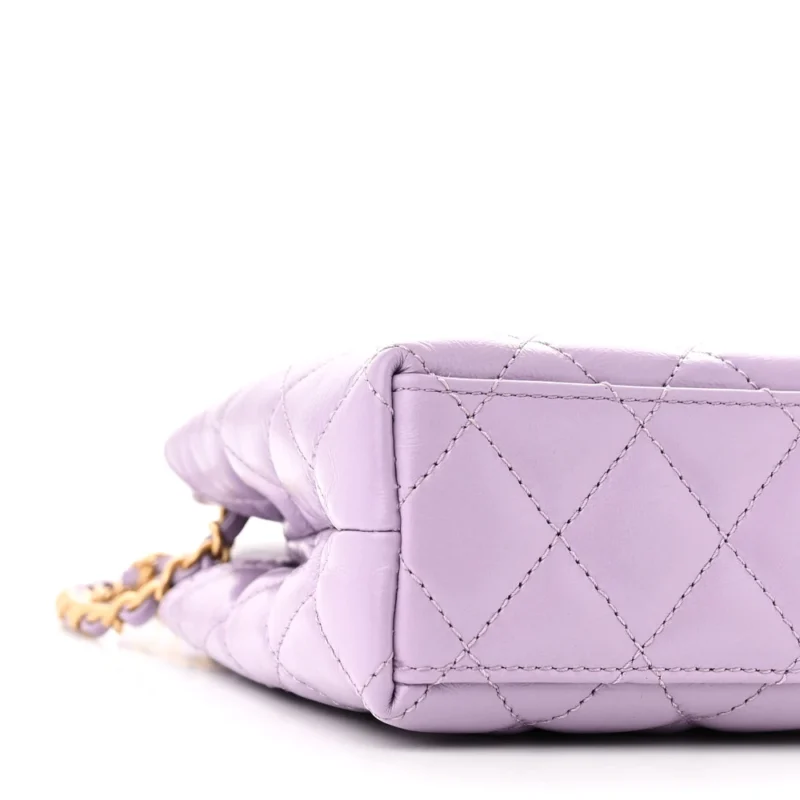 GRADE DESIGNER HANDBAG | QUILTED NANO LILAC - Image 4