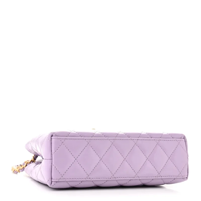 GRADE DESIGNER HANDBAG | QUILTED NANO LILAC - Image 6