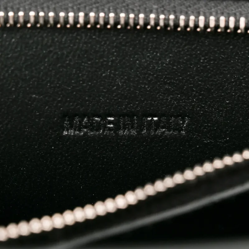 BALENCIAGA SMALL HOURGLASS TOP HANDLE BAG BLACK/WHITE SMOOTH CALFSKIN LEATHER SPRAY POLKA DOT SILVER HARDWARE - Image 7