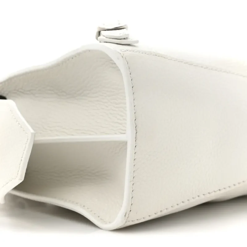 BALENCIAGA S NEO CLASSIC CITY BAG CHALKY WHITE GRAINED CALFSKIN LEATHER SILVER HARDWARE - Image 5