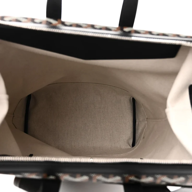 GOYARD CISALPIN BACKPACK MM BLACK GOYARDINE CANVAS & CALFSKIN LEATHER - Image 7