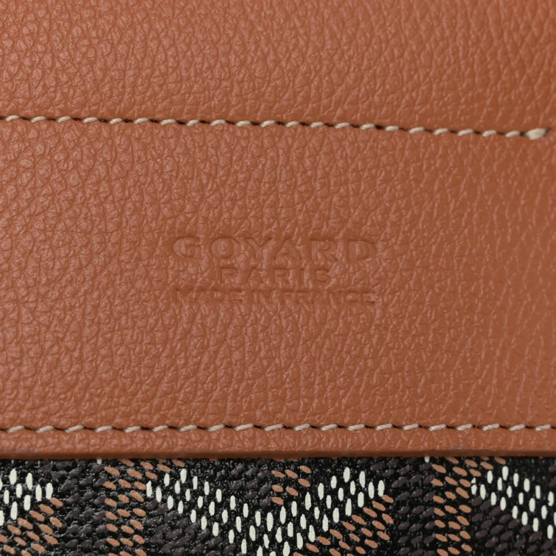 GOYARD MINI ALPIN BACKPACK BLACK/GOLD GOYARDINE CANVAS & CALFSKIN LEATHER SILVER HARDWARE - Image 2