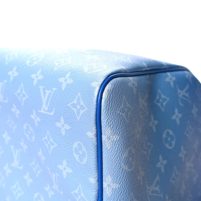 LOUIS VUITTON CLOUDS KEEPALL BANDOULI??RE 50 BLUE MONOGRAM CANVAS SILVER HARDWARE - Image 4