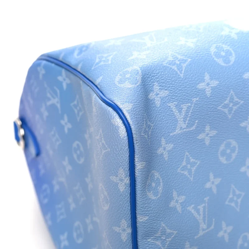 LOUIS VUITTON CLOUDS KEEPALL BANDOULI??RE 50 BLUE MONOGRAM CANVAS SILVER HARDWARE - Image 5