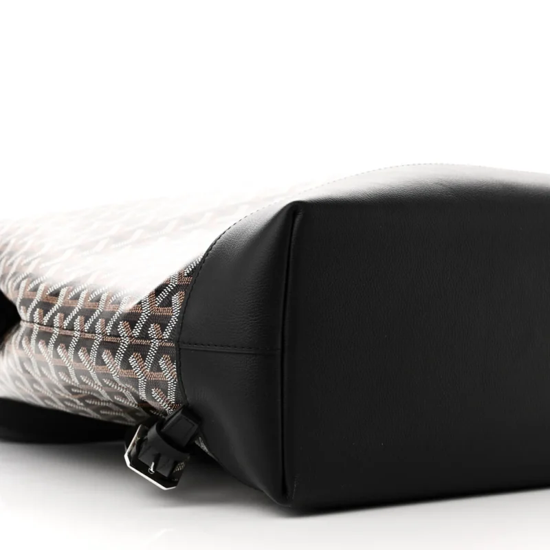 GOYARD CISALPIN BACKPACK MM BLACK GOYARDINE CANVAS & CALFSKIN LEATHER - Image 4