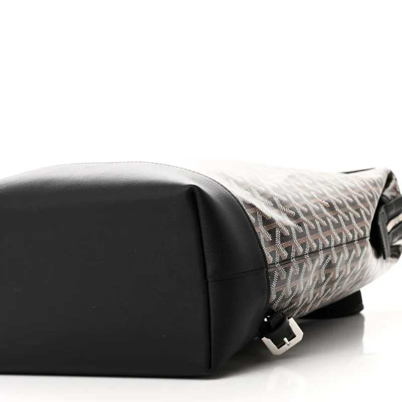 GOYARD CISALPIN BACKPACK MM BLACK GOYARDINE CANVAS & CALFSKIN LEATHER - Image 5