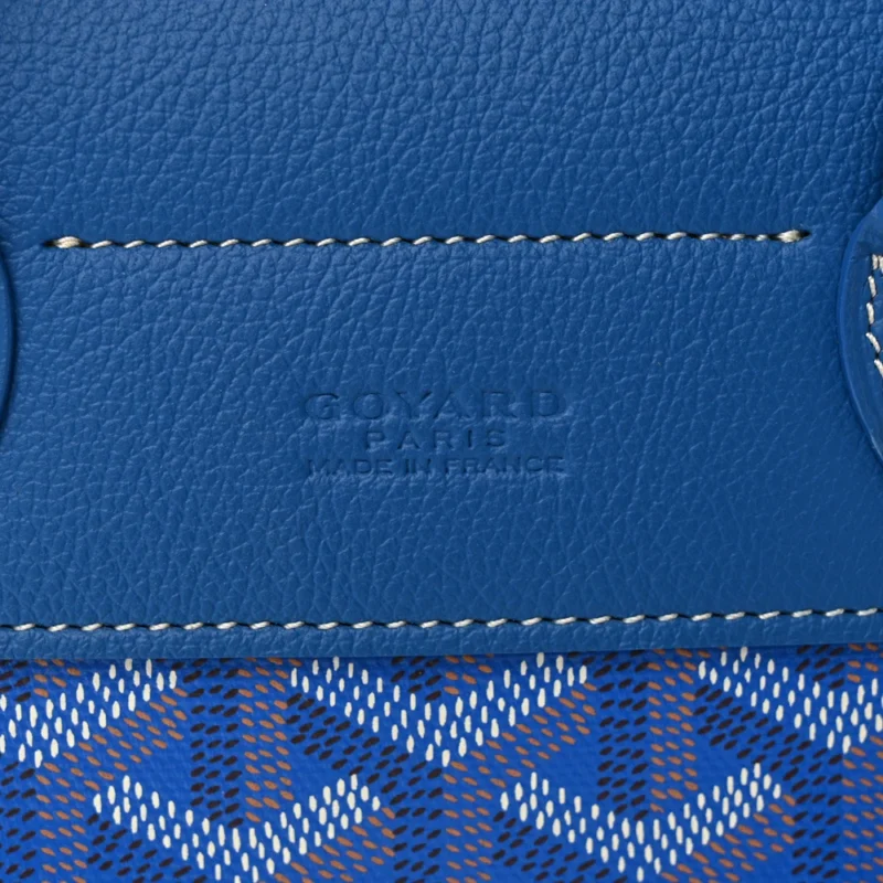 GOYARD MINI ALPIN BACKPACK SKY BLUE GOYARDINE CANVAS SILVER HARDWARE - Image 2