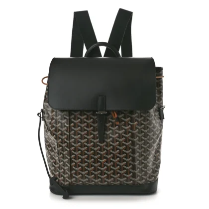 GOYARD ALPIN BACKPACK MM BLACK GOYARDINE CANVAS