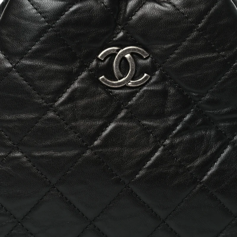 CHANEL GABRIELLE BACKPACK SMALL BLACK QUILTED AGED CALFSKIN LEATHER MIXED METAL HARDWARE - Image 8