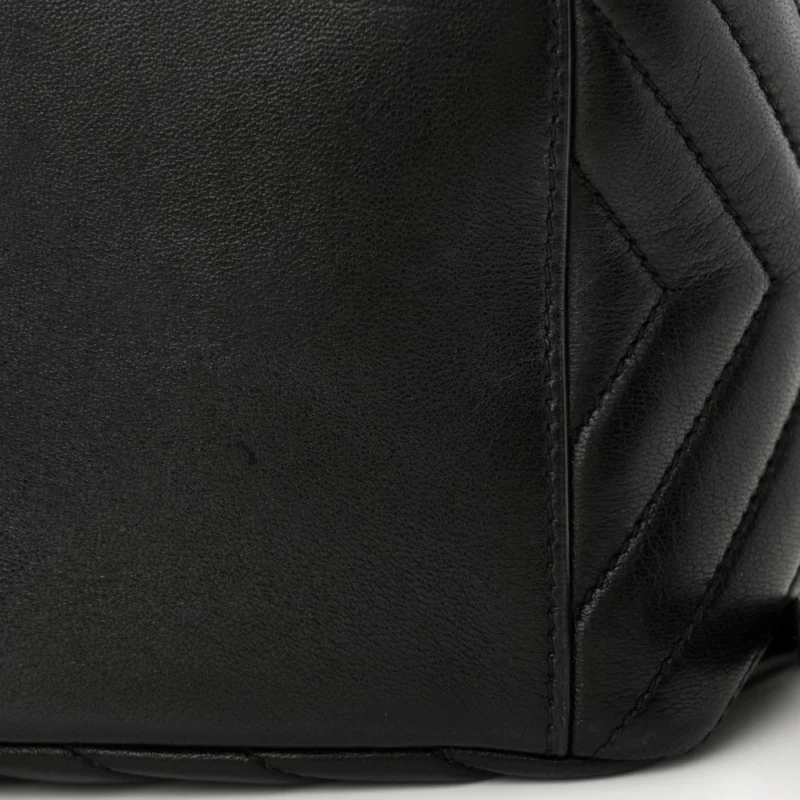 SAINT LAURENT MEDIUM JOE BACKPACK BLACK MONOGRAM LAMBSKIN MATELASSE LEATHER GOLD HARDWARE - Image 9