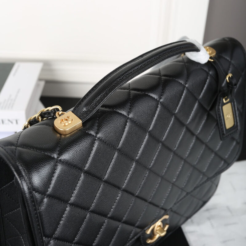 CHANEL BLACK QUILTED CAVIAR LEATHE BACKPACKS - Image 3