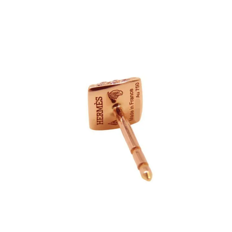 HERMES HERMES CREW DE H STUD EARRINGS - Image 6