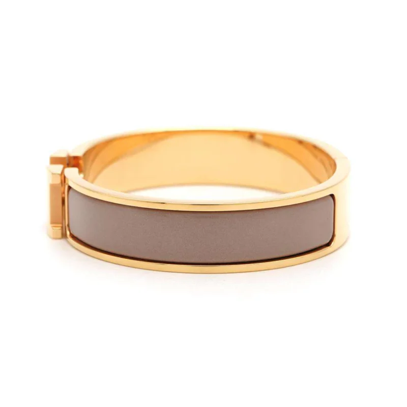 HERMES CLIC CRACK SIZE PM MARONG RASSEH700001F GOLD PLATED ENAMEL - Image 2