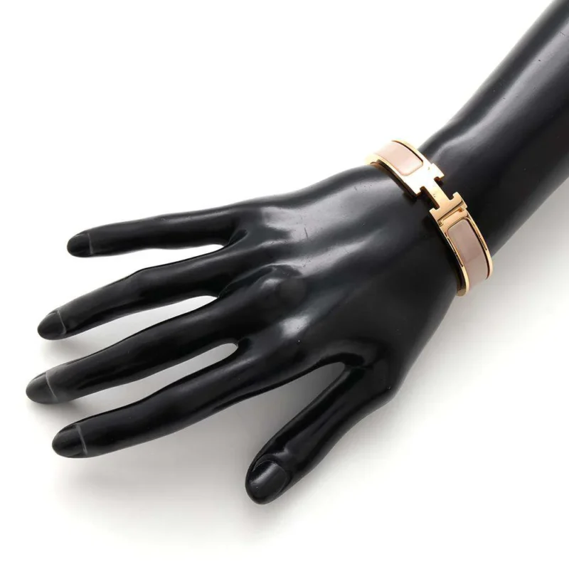 HERMES CLIC CRACK SIZE PM MARONG RASSEH700001F GOLD PLATED ENAMEL - Image 4