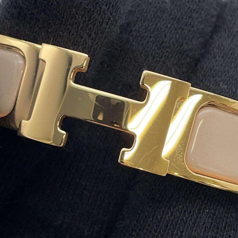 HERMES CLIC CRACK SIZE PM MARONG RASSEH700001F GOLD PLATED ENAMEL - Image 7