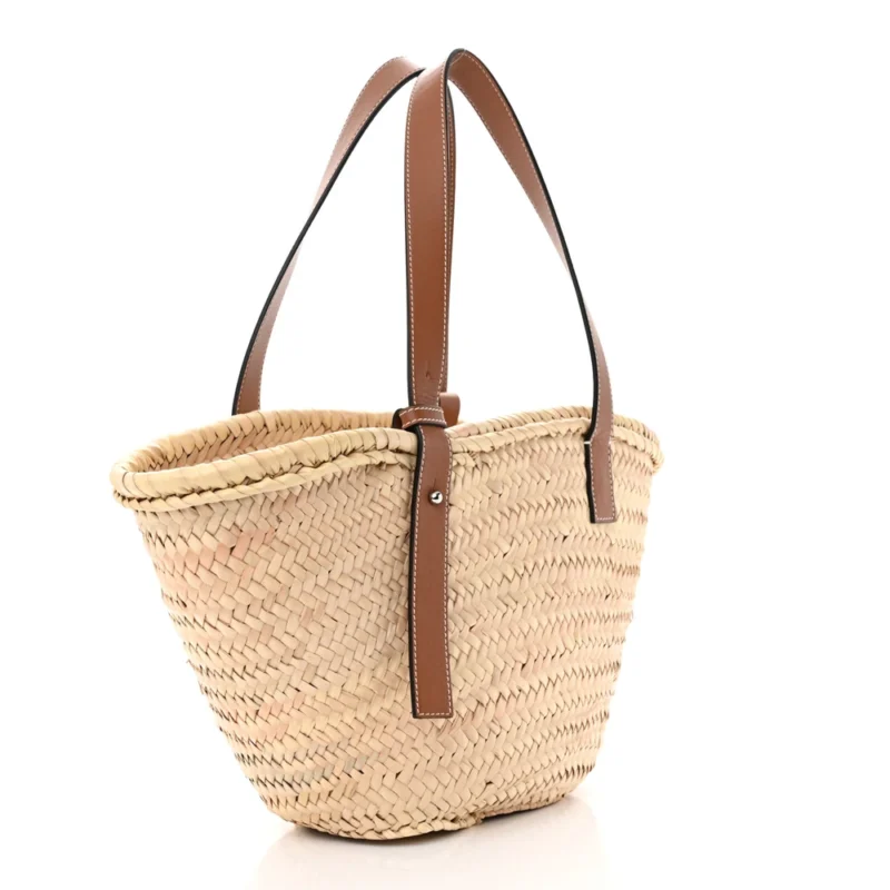 LOEWE BASKET TOTE BAG SMALL NATURAL/TAN RAFFIA - Image 3