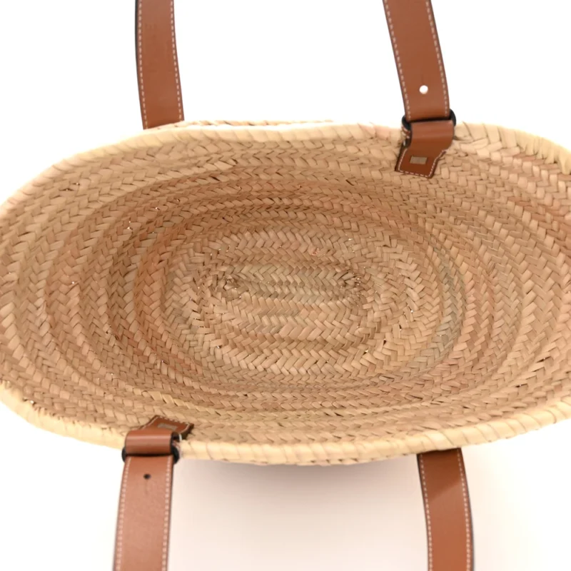 LOEWE BASKET TOTE BAG SMALL NATURAL/TAN RAFFIA - Image 7