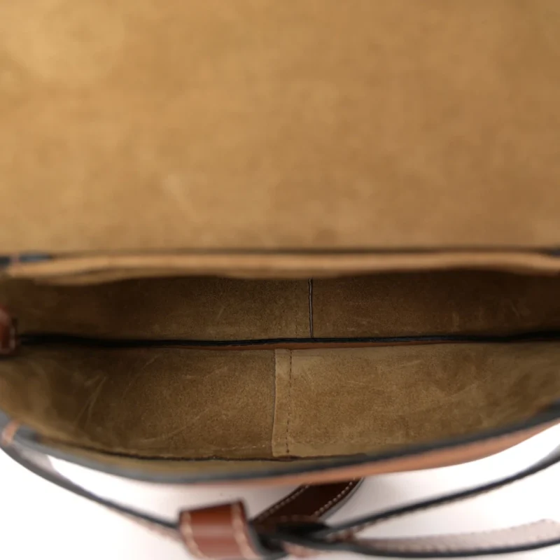 LOEWE GATE CROSSBODY BAG MINI CARAMEL PECAN GRAINED CALFSKIN LEATHER - Image 7