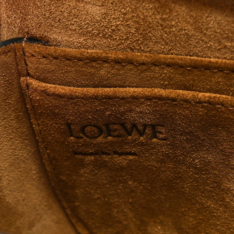 LOEWE GATE DUAL BAG MINI ASH GREY JACQUARD CALFSKIN LEATHER - Image 2