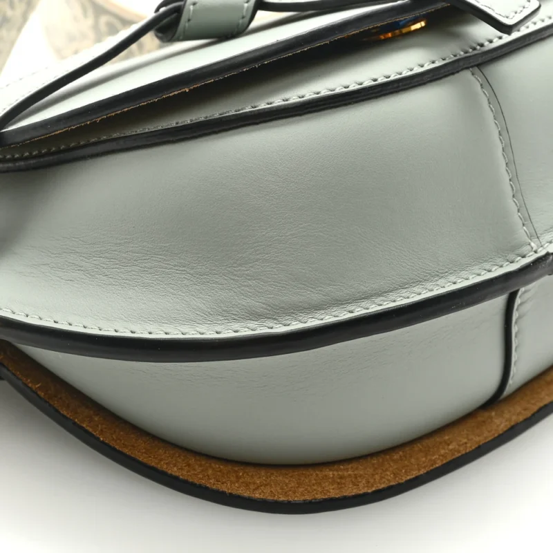 LOEWE GATE DUAL BAG MINI ASH GREY JACQUARD CALFSKIN LEATHER - Image 4
