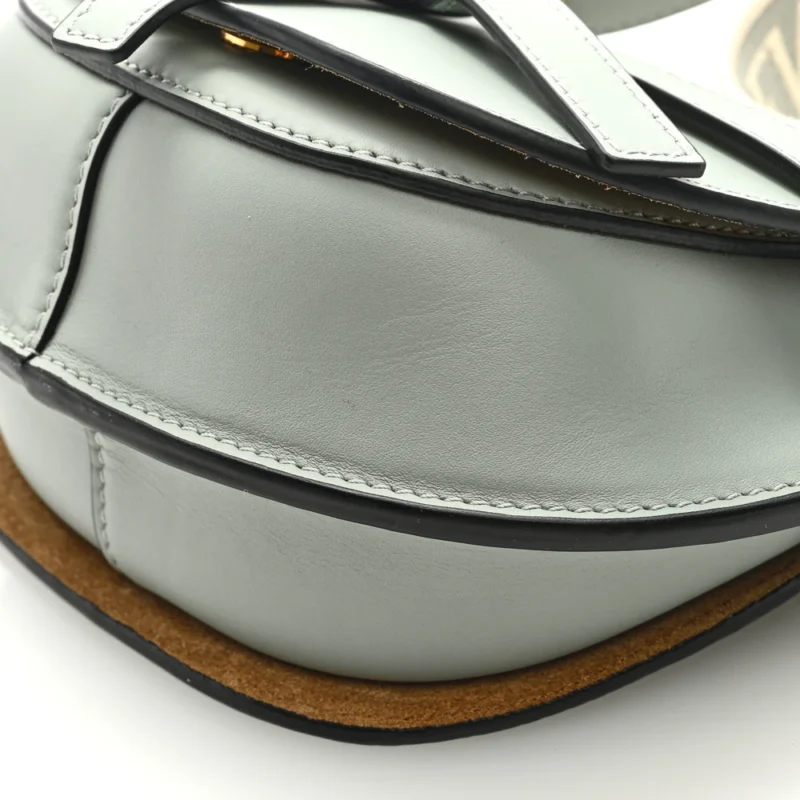 LOEWE GATE DUAL BAG MINI ASH GREY JACQUARD CALFSKIN LEATHER - Image 5