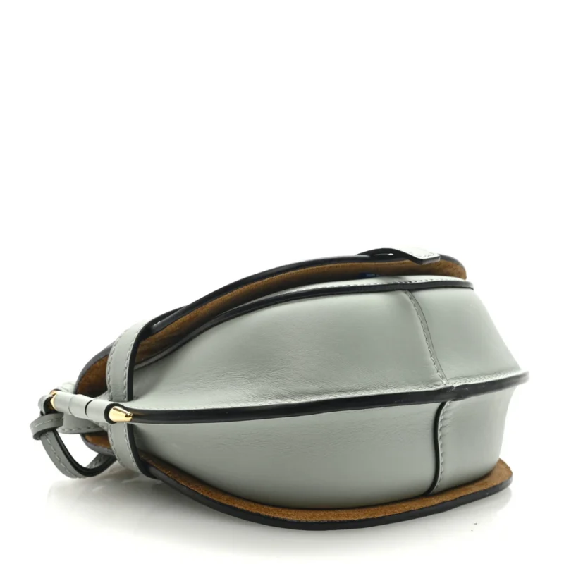 LOEWE GATE DUAL BAG MINI ASH GREY JACQUARD CALFSKIN LEATHER - Image 6