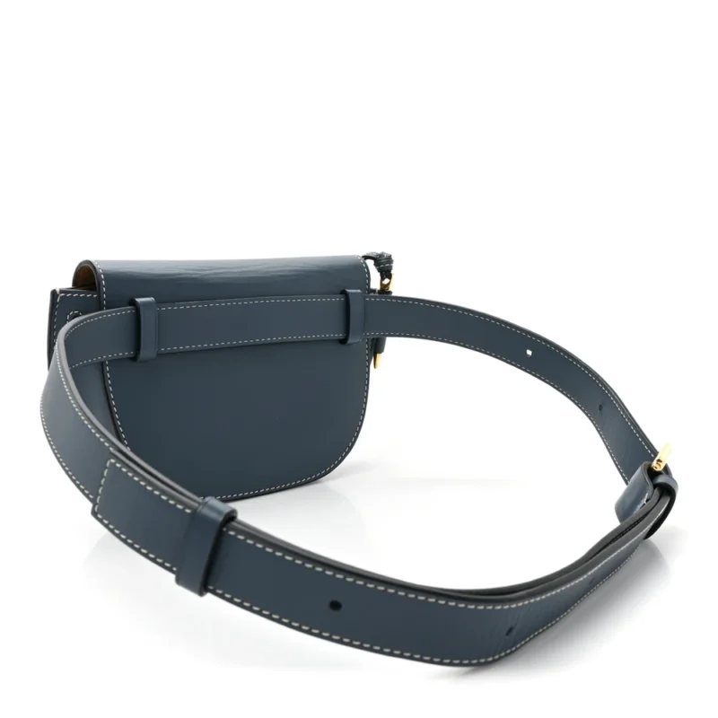 LOEWE GATE BELT BAG MINI STEEL BLUE CALFSKIN LEATHER - Image 3