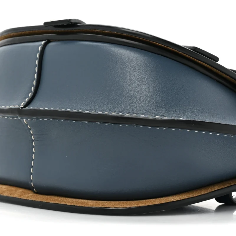 LOEWE GATE BELT BAG MINI STEEL BLUE CALFSKIN LEATHER - Image 4