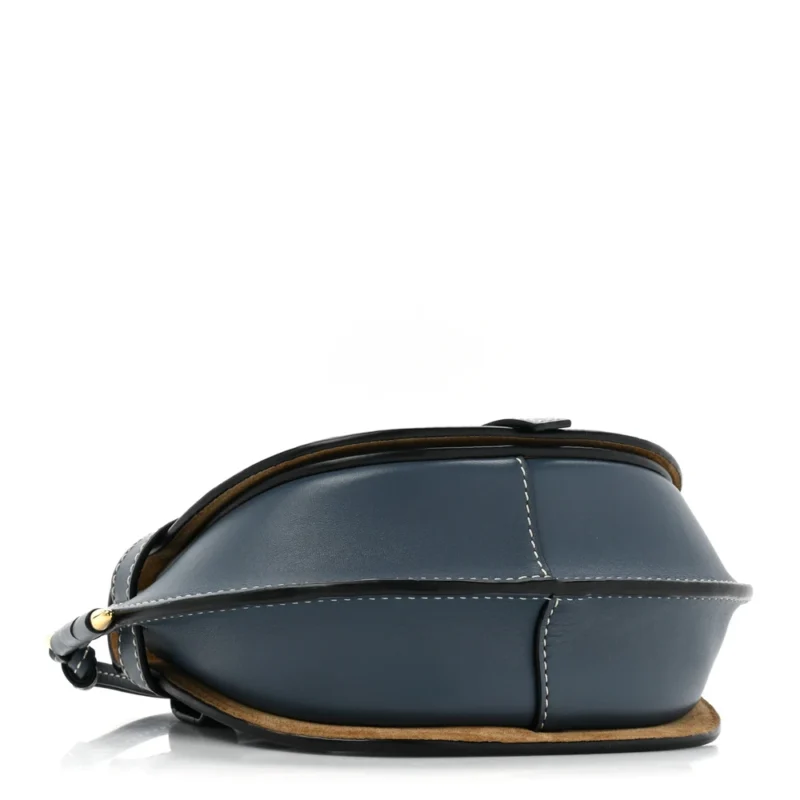 LOEWE GATE BELT BAG MINI STEEL BLUE CALFSKIN LEATHER - Image 6
