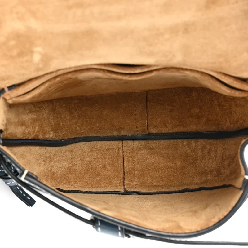 LOEWE GATE BELT BAG MINI STEEL BLUE CALFSKIN LEATHER - Image 7