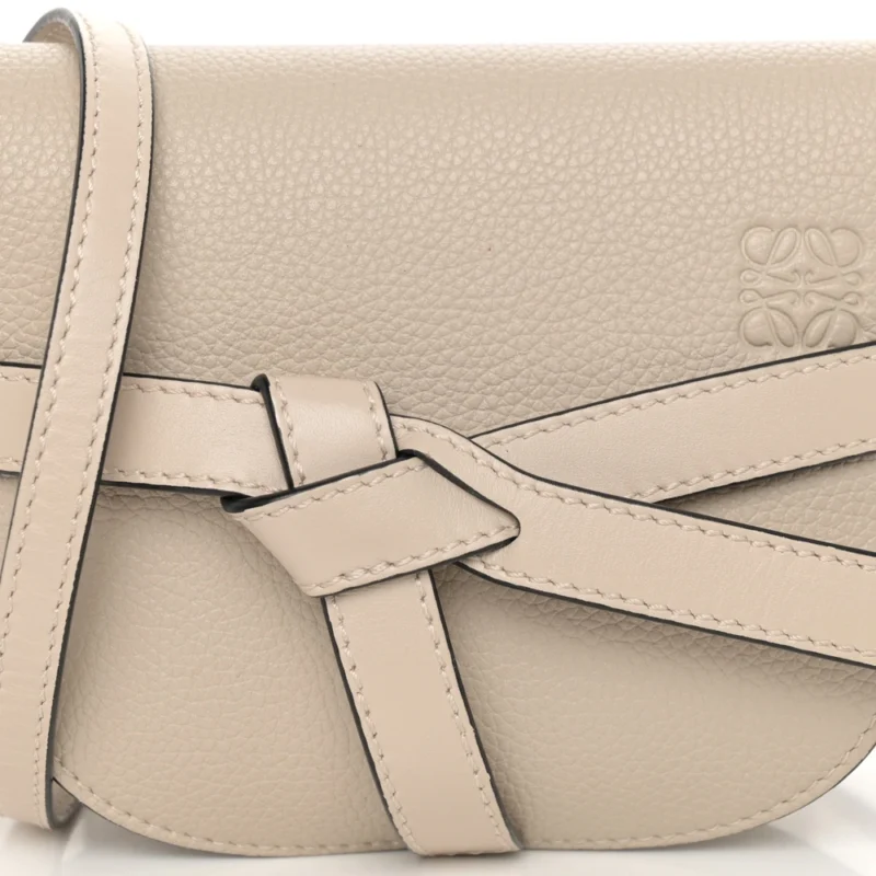 LOEWE GATE CROSSBODY BAG MINI LIGHT OAT GRAINED CALFSKIN LEATHER - Image 8