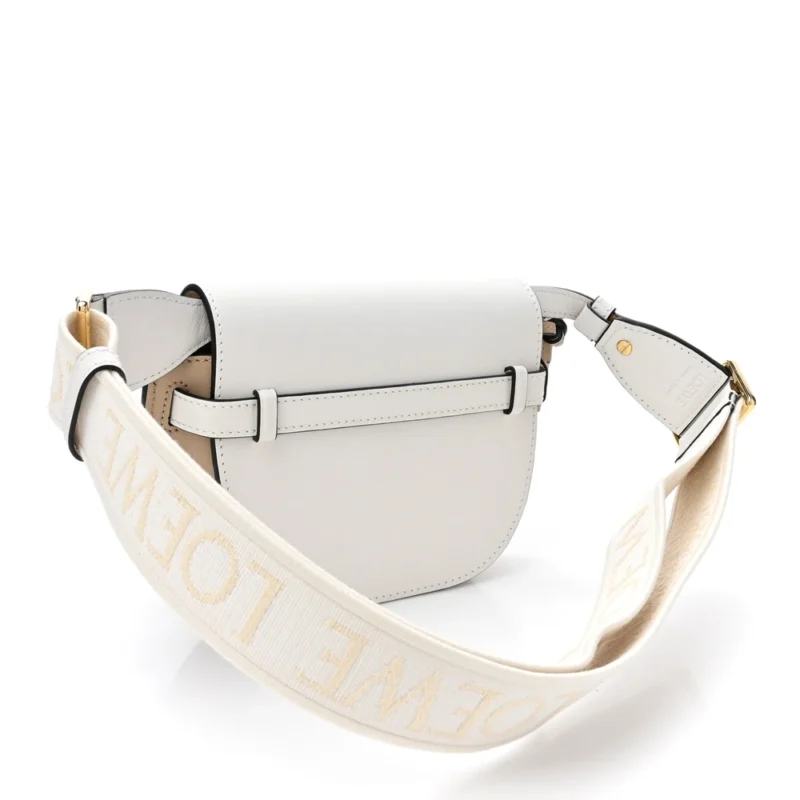LOEWE GATE DUAL BAG MINI SOFT WHITE PAPER CRAFT SOFT CALFSKIN LEATHER - Image 3