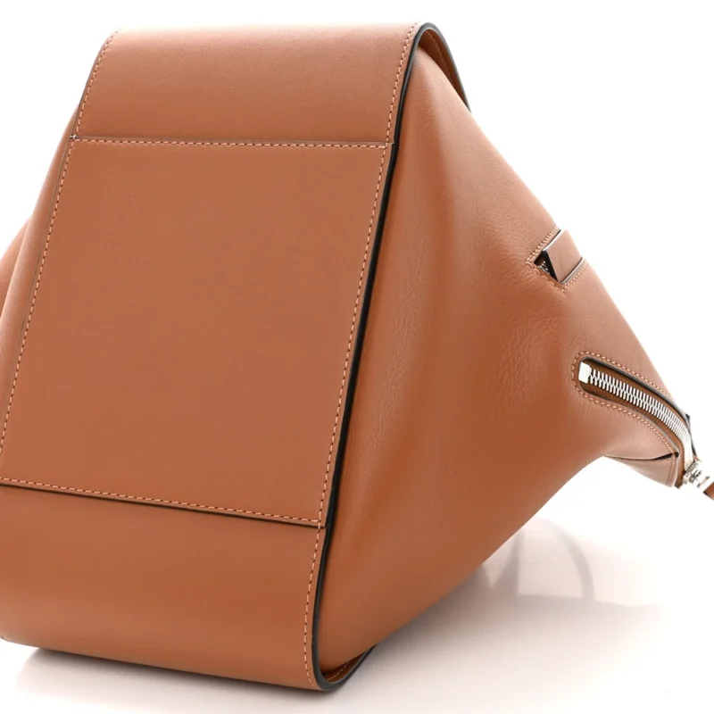 LOEWE HAMMOCK SHOULDER BAG SMALL TAN CALFSKIN LEATHER SILVER HARDWARE - Image 5