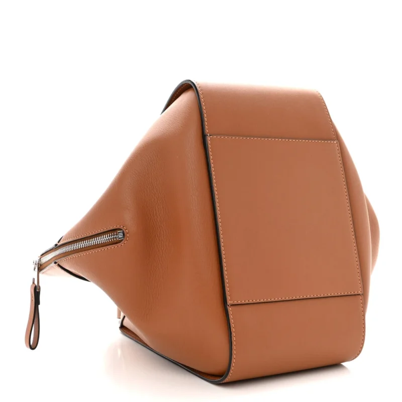 LOEWE HAMMOCK SHOULDER BAG SMALL TAN CALFSKIN LEATHER SILVER HARDWARE - Image 6