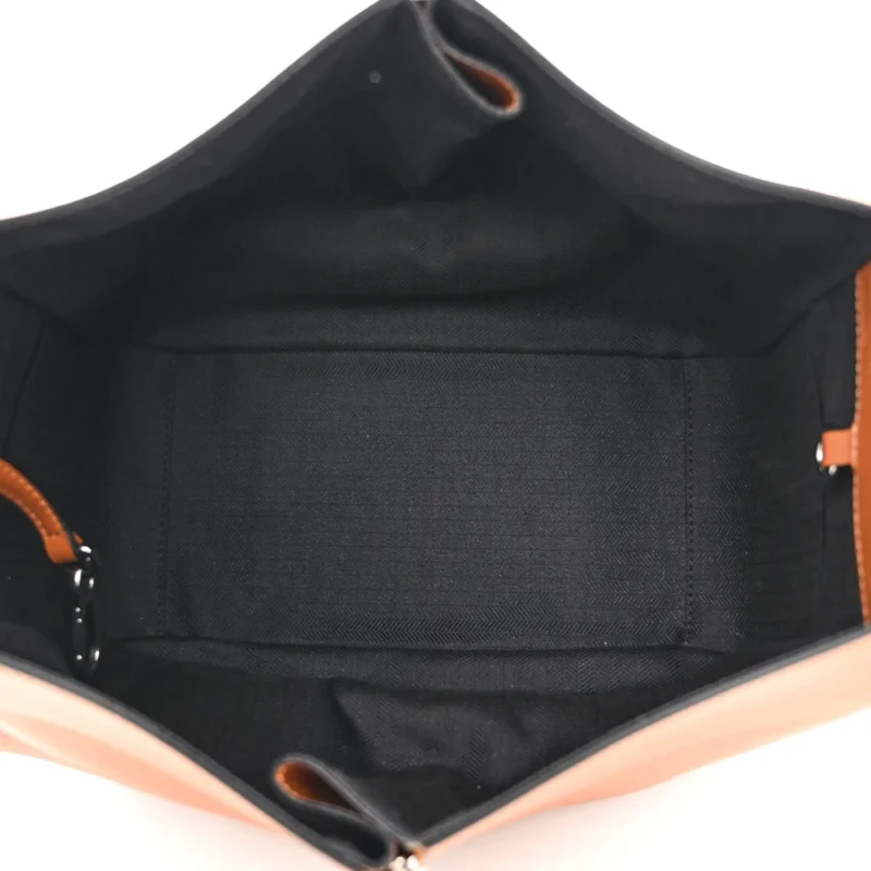 LOEWE HAMMOCK SHOULDER BAG SMALL TAN CALFSKIN LEATHER SILVER HARDWARE - Image 7