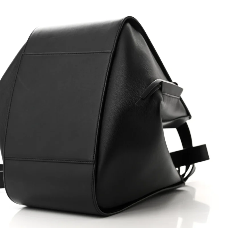 LOEWE HAMMOCK SHOULDER BAG SMALL BLACK CALFSKIN LEATHER SILVER HARDWARE - Image 5