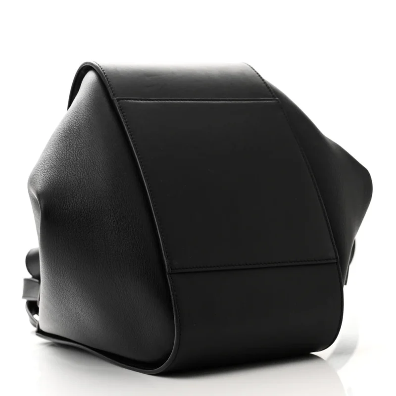LOEWE HAMMOCK SHOULDER BAG SMALL BLACK CALFSKIN LEATHER SILVER HARDWARE - Image 6