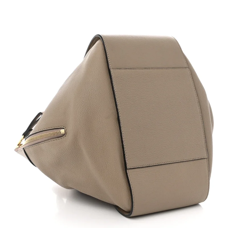 LOEWE HAMMOCK SHOULDER BAG MEDIUM SAND MINK CALFSKIN LEATHER GOLD HARDWARE - Image 6