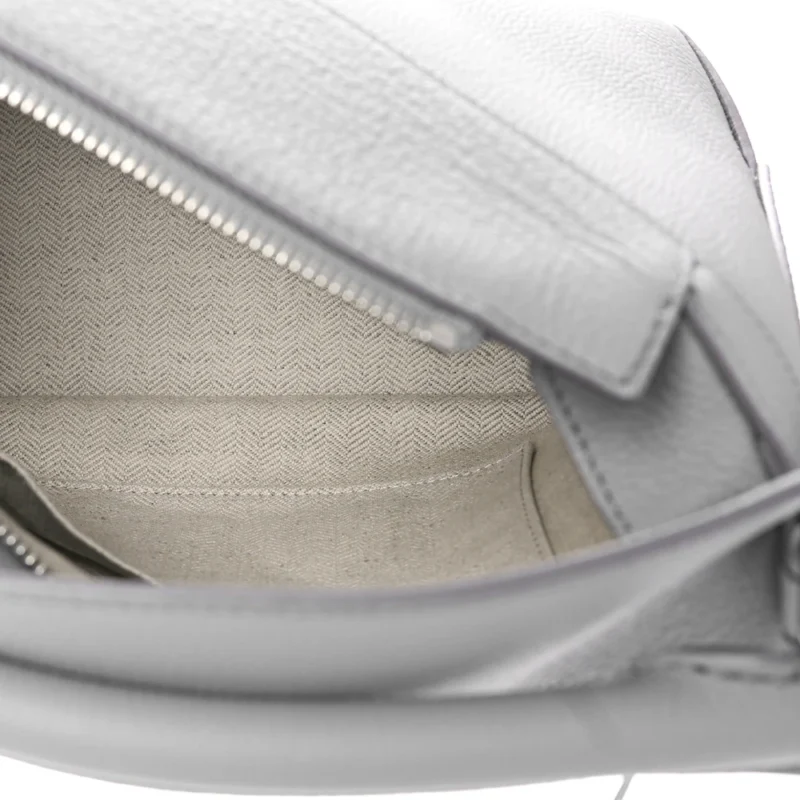 LOEWE PUZZLE BAG SMALL PEARL GREY CALFSKIN LEATHER - Image 7