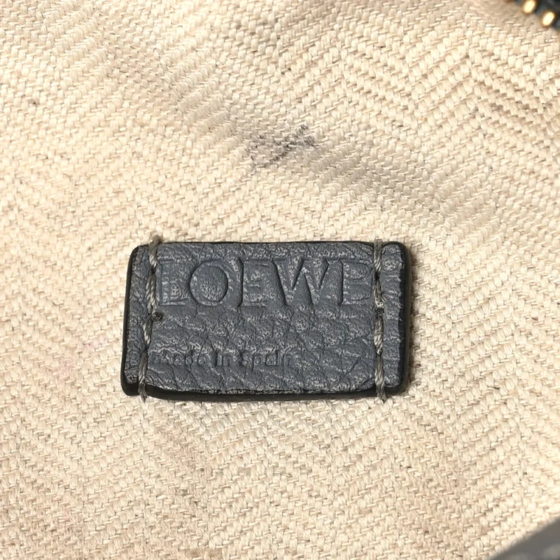 LOEWE PUZZLE EDGE BAG MINI GUNMETAL SOFT GRAINED CALFSKIN LEATHER - Image 2
