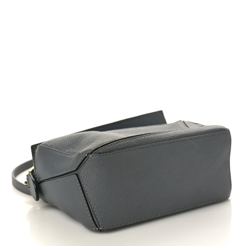 LOEWE PUZZLE EDGE BAG MINI GUNMETAL SOFT GRAINED CALFSKIN LEATHER - Image 6