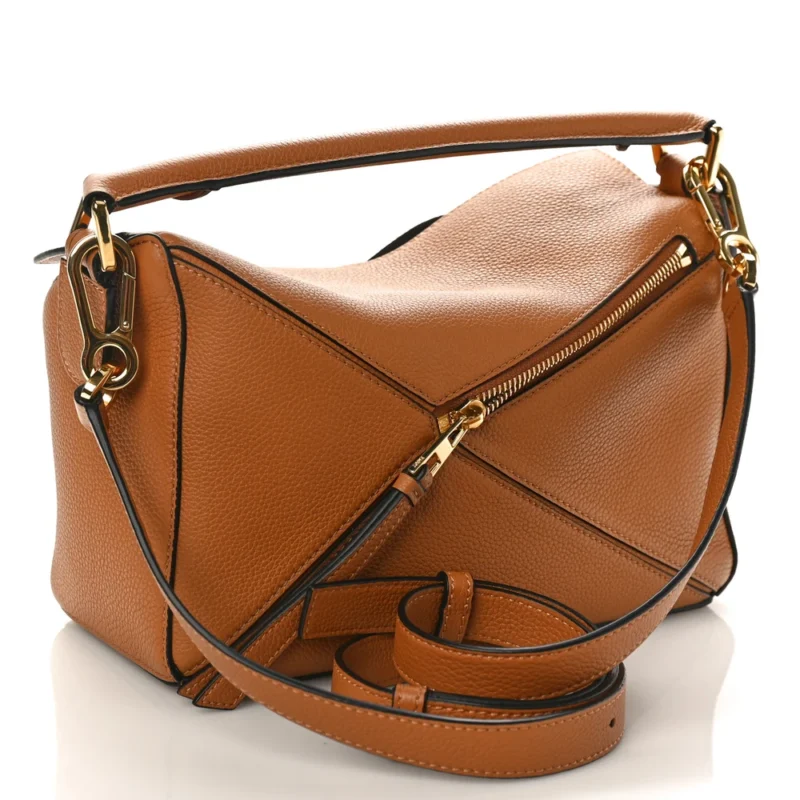 LOEWE PUZZLE BAG SMALL LIGHT CARAMEL CALFSKIN LEATHER - Image 3