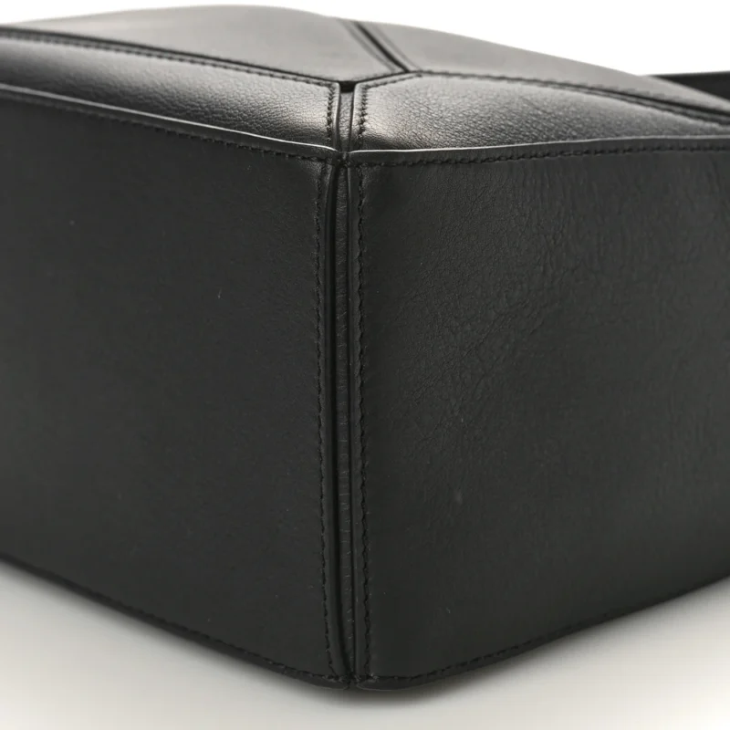 LOEWE PUZZLE BAG SMALL BLACK CALFSKIN LEATHER - Image 5