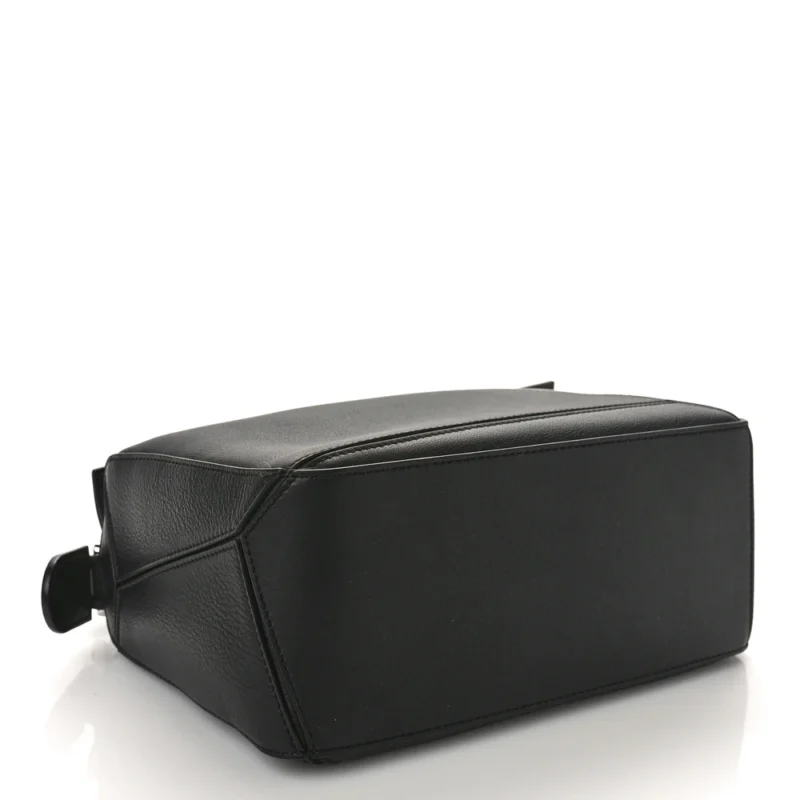 LOEWE PUZZLE BAG SMALL BLACK CALFSKIN LEATHER - Image 6