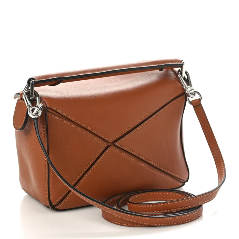 LOEWE PUZZLE BAG MINI TAN CALFSKIN LEATHER - Image 3