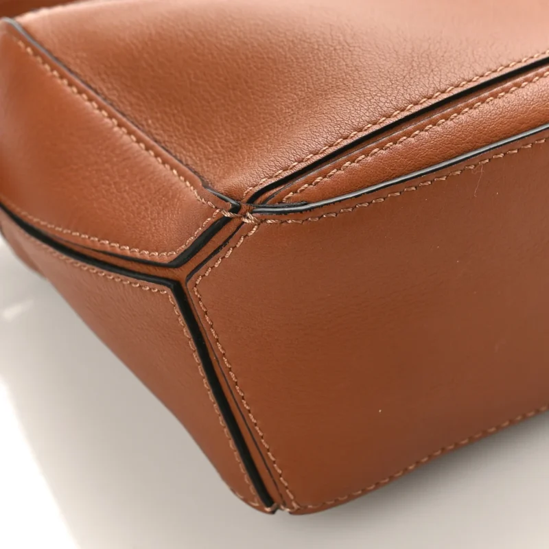 LOEWE PUZZLE BAG MINI TAN CALFSKIN LEATHER - Image 4