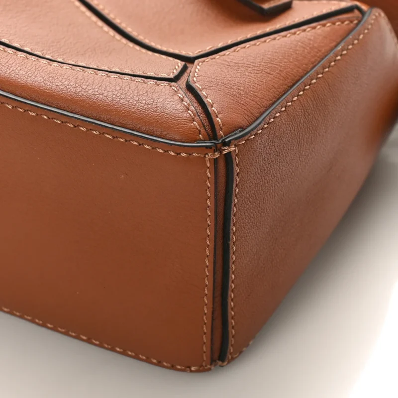 LOEWE PUZZLE BAG MINI TAN CALFSKIN LEATHER - Image 5